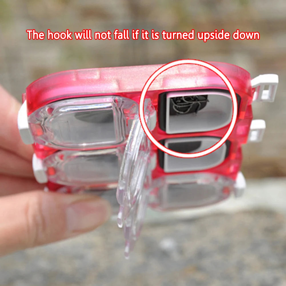 Fishing Accessories Box Magnetic Waterproof 6 Grid Fishing Hook Storage Holder Fishhook Organizer Case Container