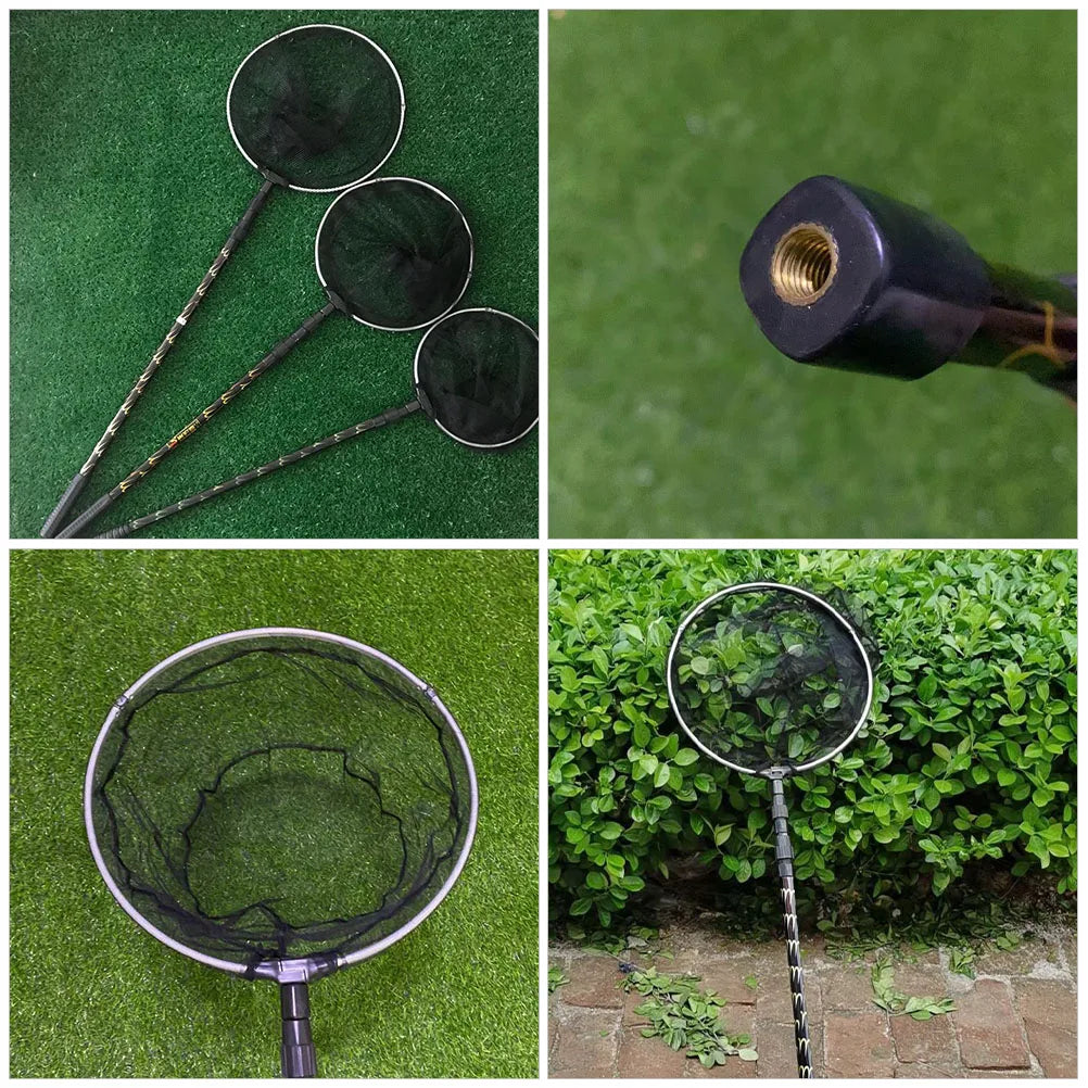 Floating Fishing Net Telescopic Landing Net &Release With Telescopic Pole Outdoor Fish Net For Saltwater Freshwate
