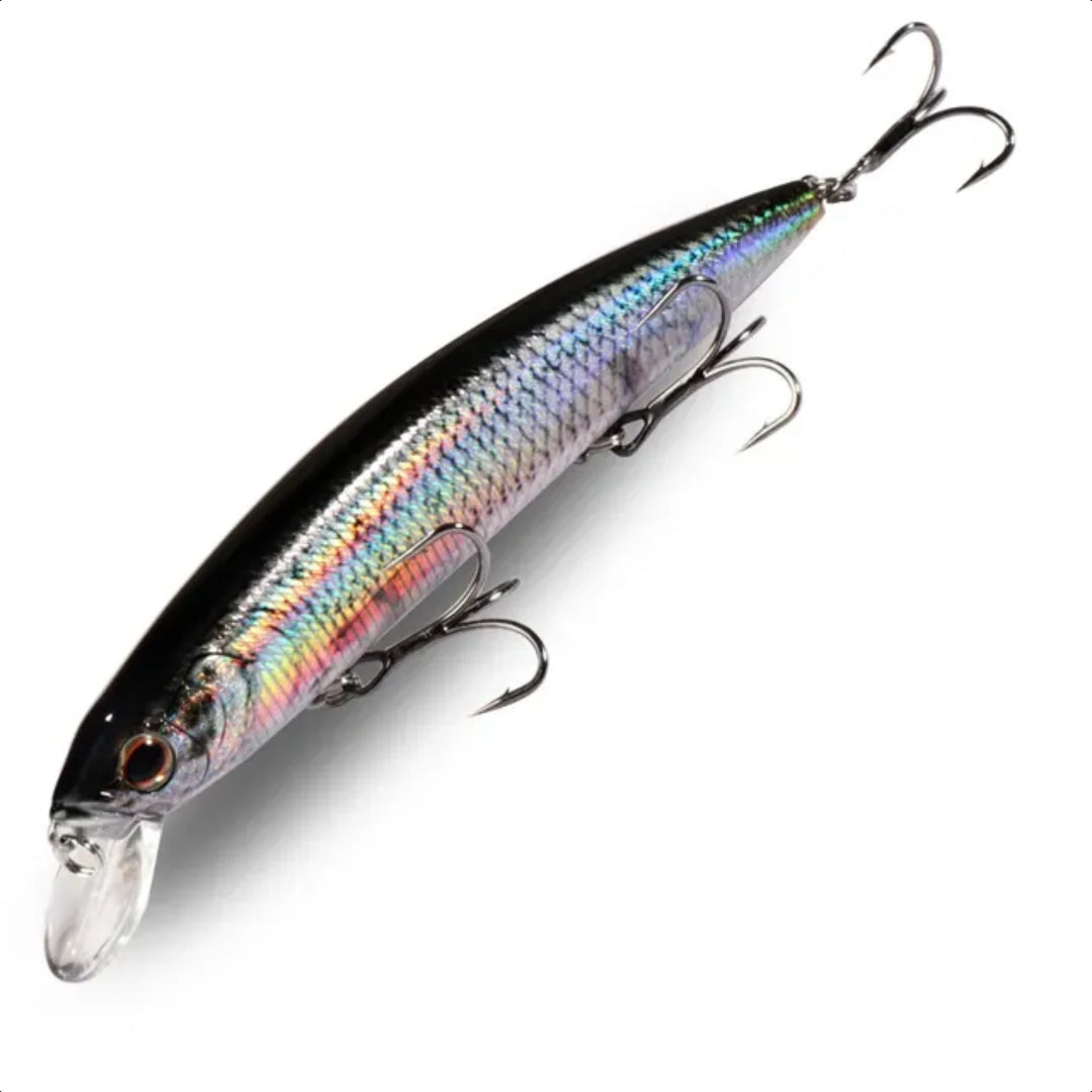 Strong 24g 14cm Suspension Minnow Fishing Lure with Top Water Weight System for Hard Pesca - Durable Treble Hooks, Ideal for Wob