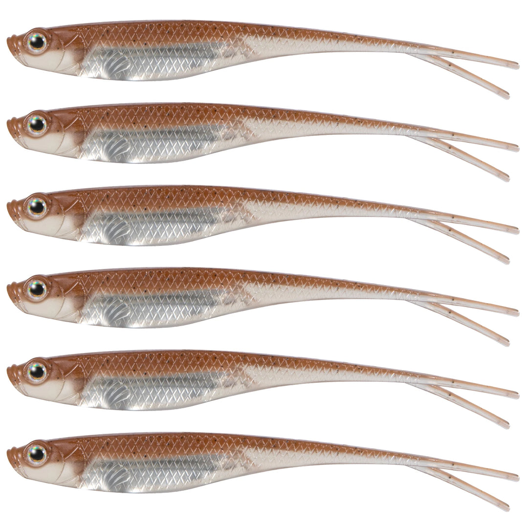Dr.Fish 5/6pcs Fishing Soft Lure Plastic Saltwater Fork Tail Drop Shot Silicone Soft Bait Worm Bass Trout Pike Walleye Weedless