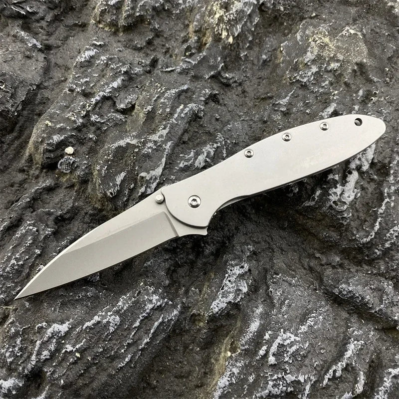 KS 1660 Folding Knife Aluminum Blade Outdoor Camping Adventure Sharp Cut Portable Survival Daily Carry A Multi-purpose Knives