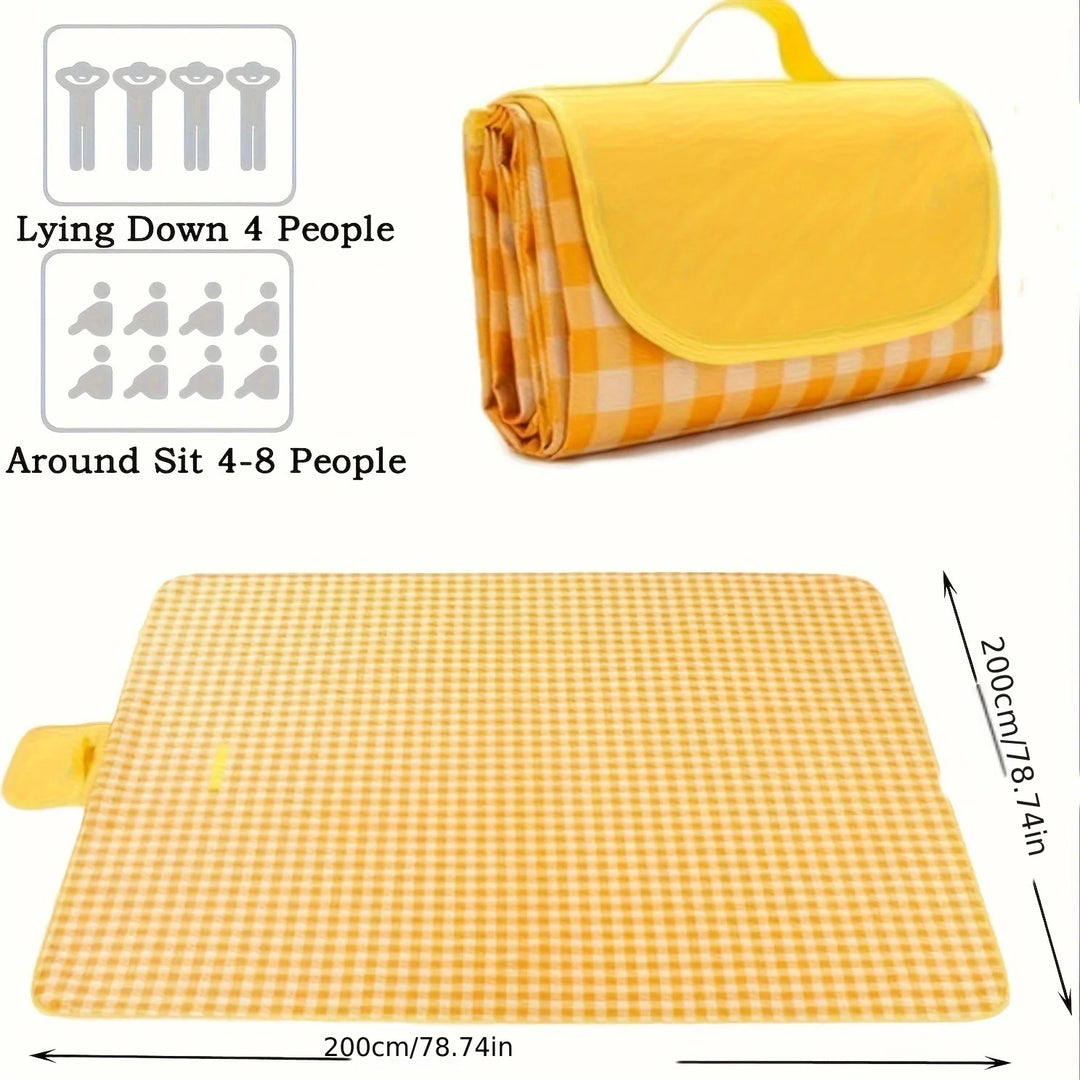 Outdoor Picnic Mat, 79 "x79" Oversized Picnic Blanket, Foldable Beach Blanket, Camping Park Portable Picnic Mat