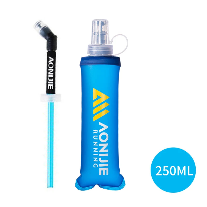 AONIJIE Newest SD30 2PCS 250ml 500ml Soft Water Flask Folding Collapsible Bottle TPU BPA Free For Running Bag Wait Pack