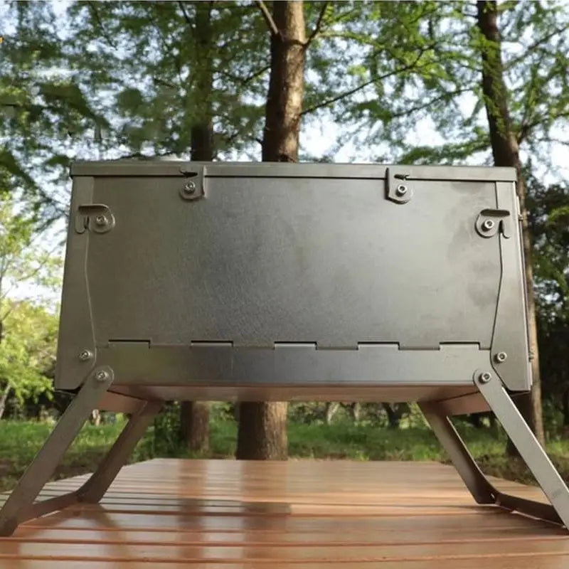 Ultralight Mini Titanium Tent Stove Outdoor Folding Tent Heater Portable Wood Burner Brazier Camping Wood Burning Furnace