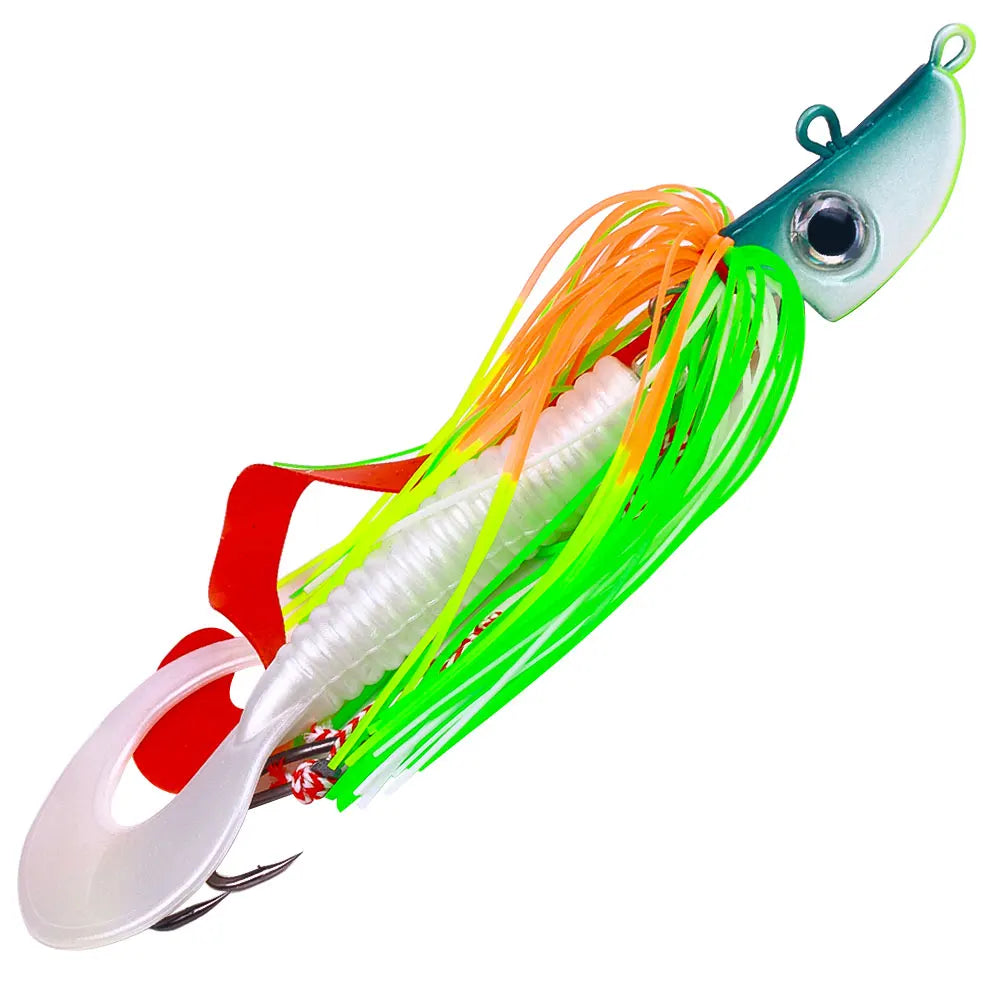 Buzzbait Bucktail Saltwater Jigs Flounder for Fluke Bass Bluefish Blackfish Seabass Offshore Slow Jigging Pitching Lures