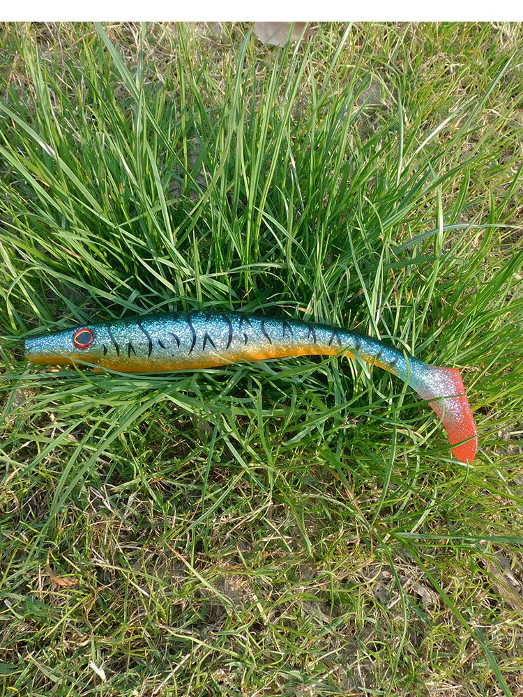 ESFISHING Top quality Big bait fishing lure 200mm hog shad sea fishing for pike trout perch soft baits saltwater leurres souple
