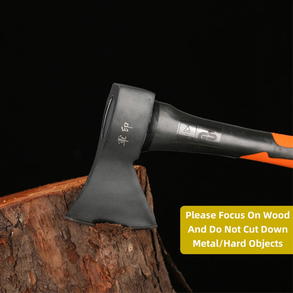 Steel Axe Woodworking Axe Wood Splitter Outdoor Camping Tree Chopping Logging Axe Household Stake Splitting Tool Mountain Axe