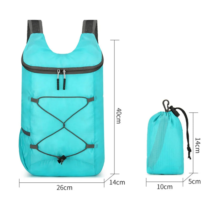Portable Outdoor Sports Backpack, Ultra Light Large Capacity Folding Backpack, Perfect for Hiking, Biking, Traveling, Commuting