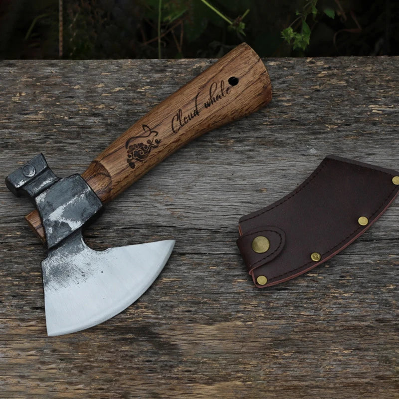 Tactical Survival Axe Camping Self Defense Axes Outdoor Tourist Cut Firewood Hand Axe Multiuse Wooden Handled Hammer Axes