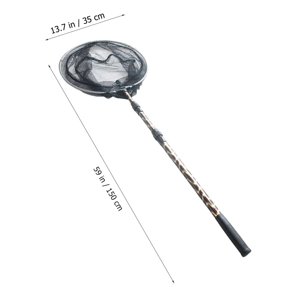 Floating Fishing Net Telescopic Landing Net &Release With Telescopic Pole Outdoor Fish Net For Saltwater Freshwate