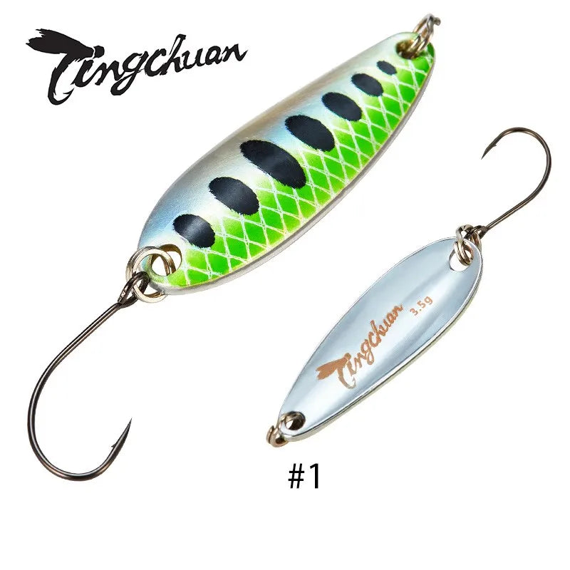Fishing Metal Spoon Lure Bait For Trout Bass Spoons Small Hard Sequins Spinner Spoon 2g/2.5g/3.5g/4.5g With Mustad hook Fishing