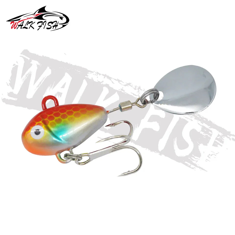 WALK FISH 10g/2.1cm Spinnerbait Vibration Fishing Lures Metal Vib Artificial Bait Spinning Swimbait Sea Carp Fishing Accessories