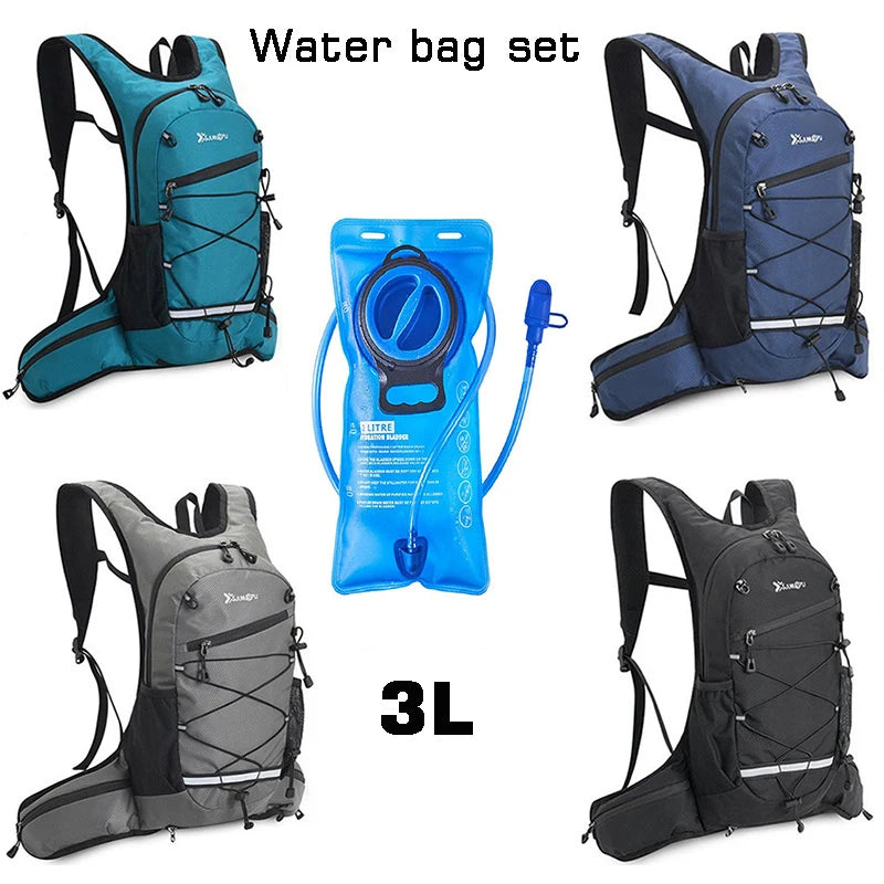 Outdoor Sports Water Bag Set 3 Liters Inner Bladder Water Bag Rucksack Waterbag Knapsack Backpack with Suction Nozzle Water Pipe