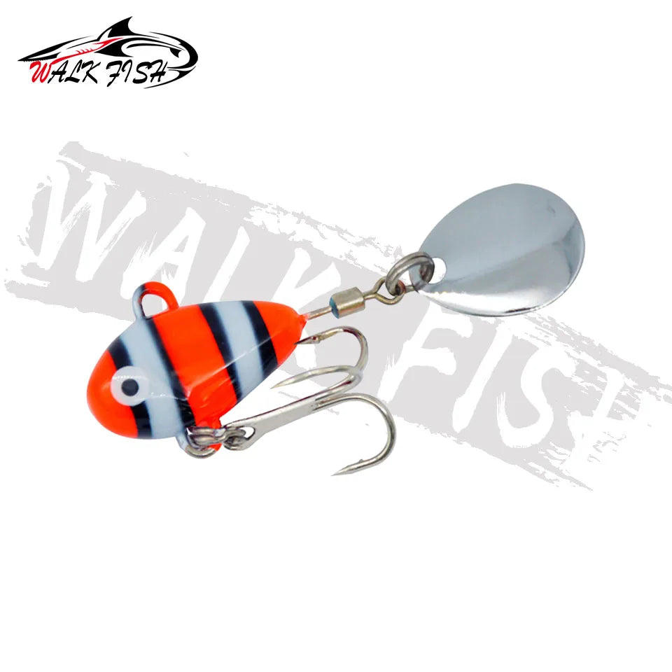 WALK FISH 10g/2.1cm Spinnerbait Vibration Fishing Lures Metal Vib Artificial Bait Spinning Swimbait Sea Carp Fishing Accessories