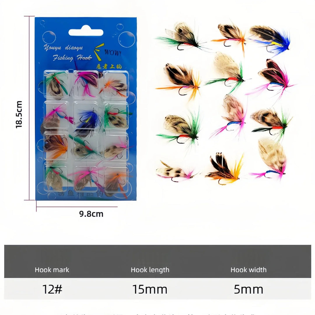 Dry Wet Flies Fly Fishing Lure Hooks Fly Streamers Nymphs Flies Fly Artificial Bait Hooks for Bass Trout Salmon