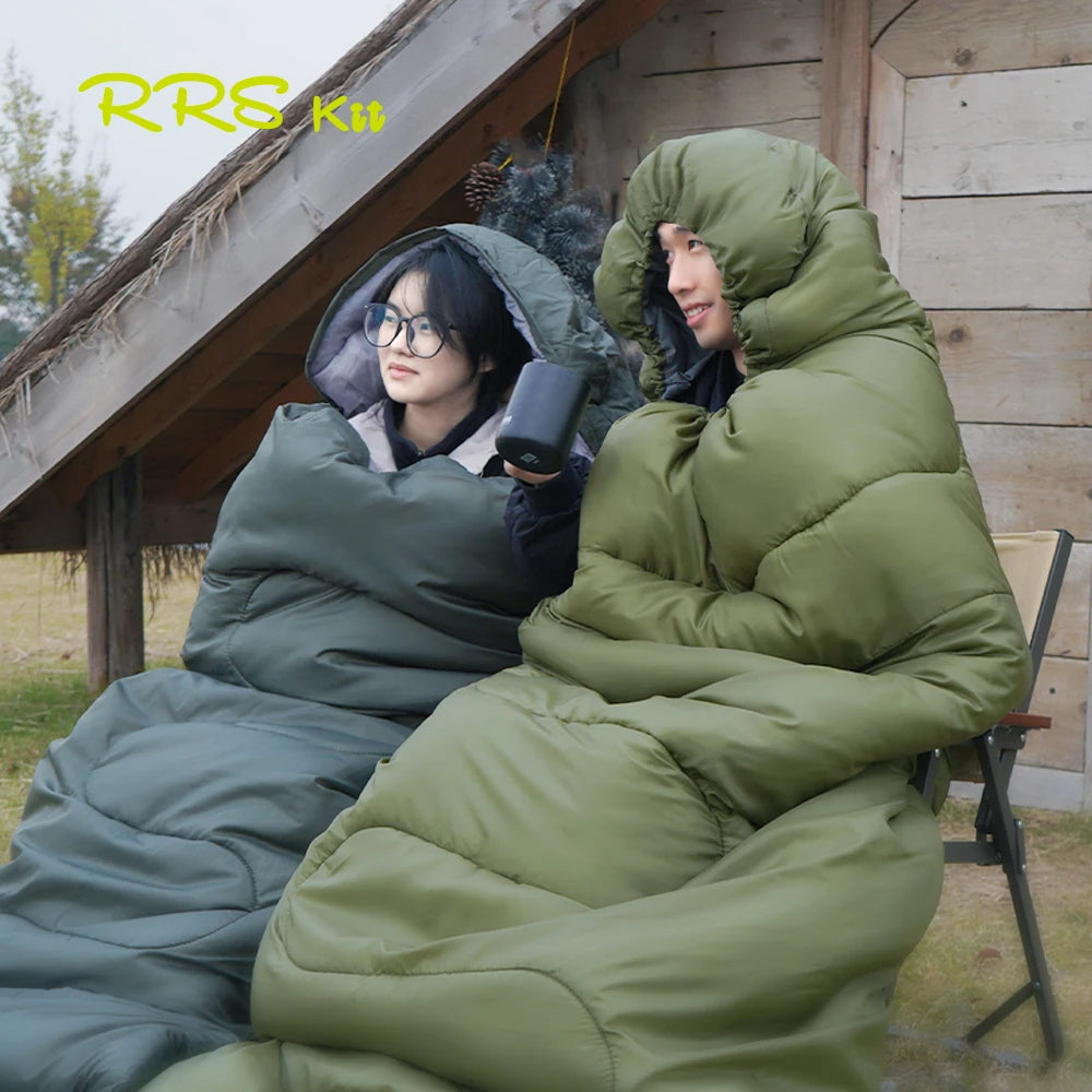 1.8/2.4/3KG Thickened and Widened Winter Sleeping Bag -5 ℃ -15 ℃ Cold-proof Waterproof and Warm Outdoor Cotton Sleeping Bag