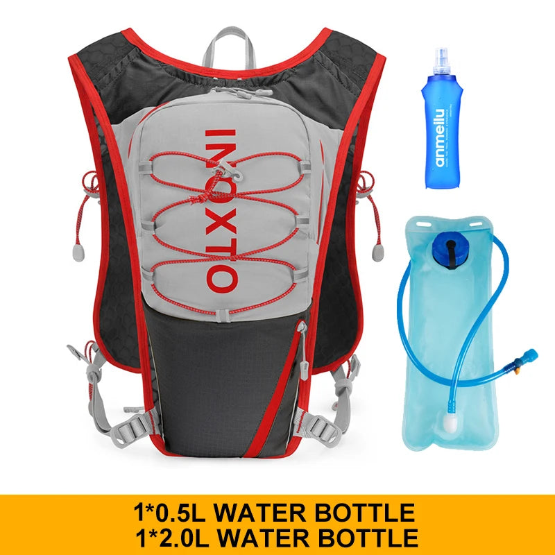 INOXTO 5L Lightweight Running Backpack Hydration Vest Running Bag Suitable for Bicycle Marathon Hiking Ultra-light and Portable