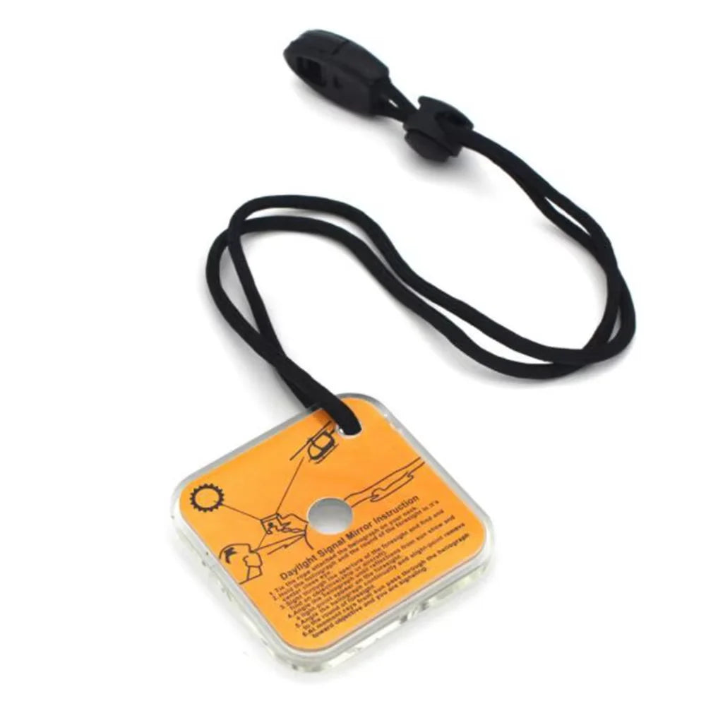 Survival Signal Mirror Sunlight Reflector for Hiking Camping Emergencies First Aid