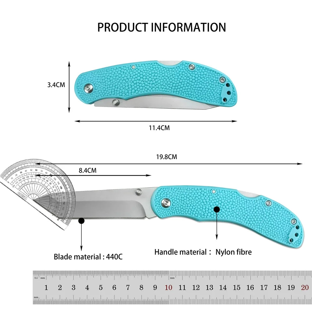 KB 5698SF Folding Pocket Knife 440C Blade Nylon Fibre Handle Ultra-Durable Stainless Steel Outdoor Camping Self-defense Knives