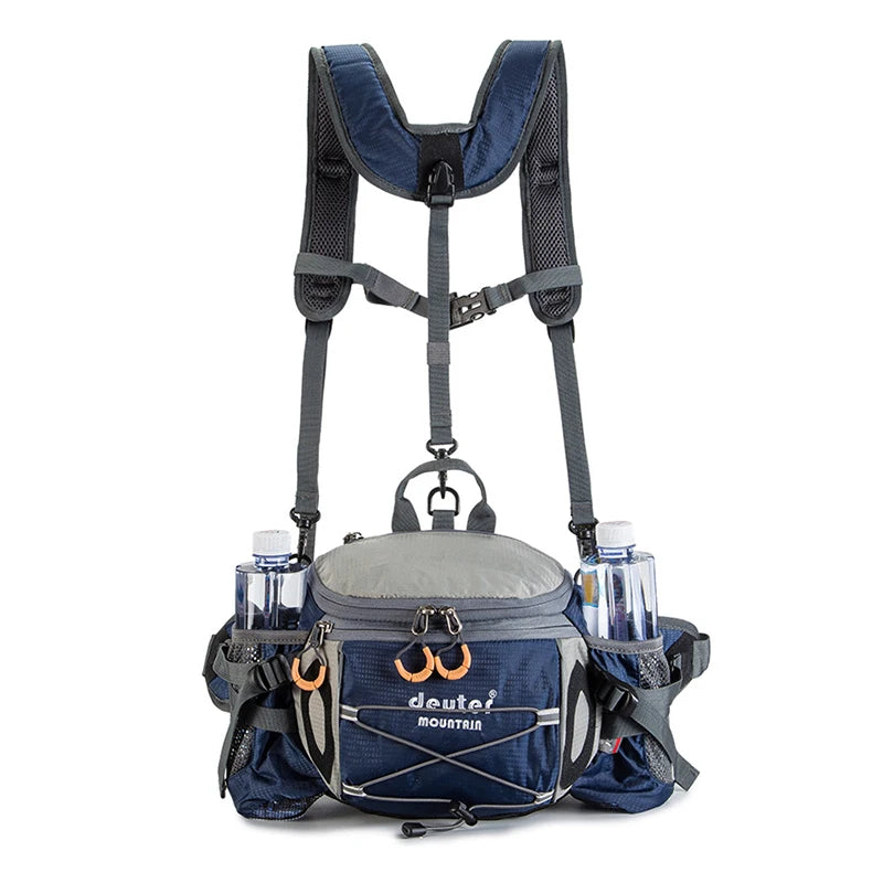 Outdoor Hiking Waist Bag Cycling Mountaineering Backpack Running Water Bottle Pack Waterproof Mollel Bag Camping Fishing Sports