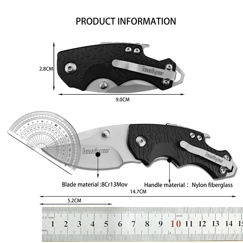 Carry KS3800 Multi functional Pocket Knife Camping Fishing Cutting Survival Nylon Fiberglass Handle Tool EDC Hunting Tool Knife