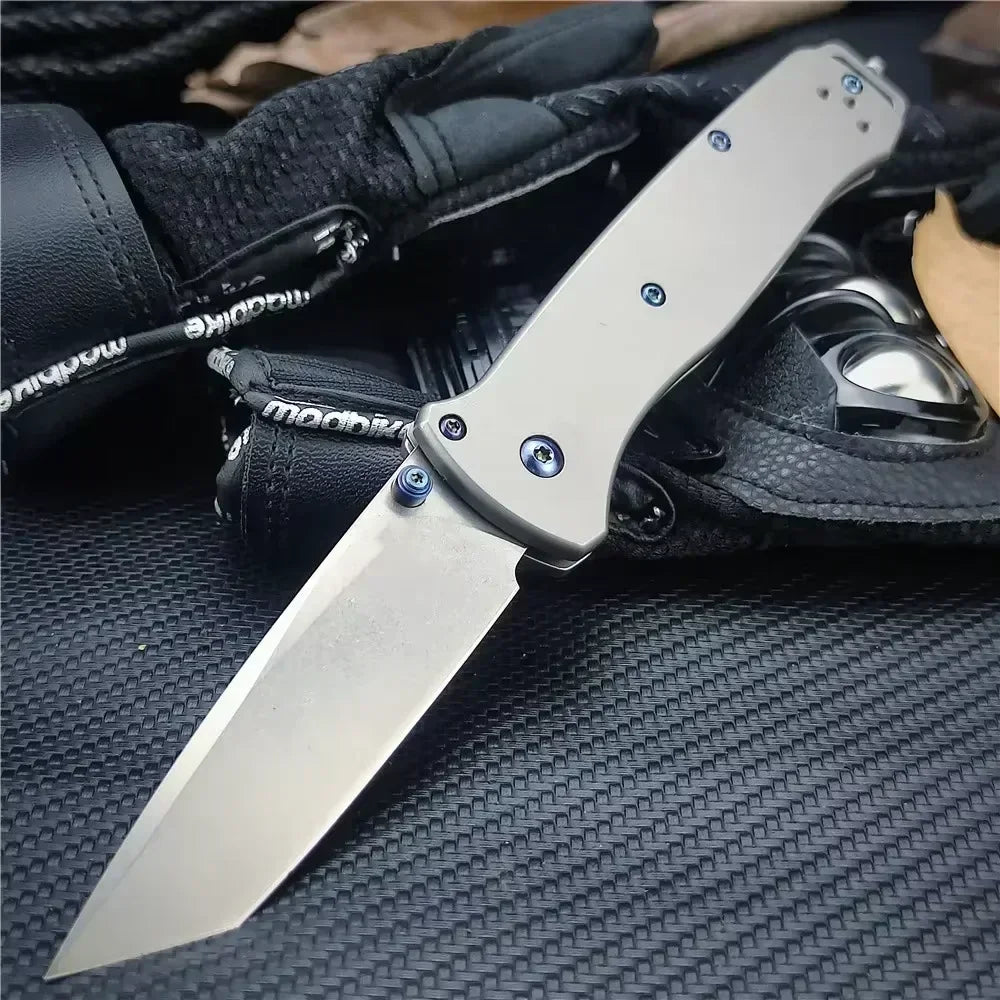 537 Bailout BM Knife Self Defense Pocket Knives Outdoor EDC Survival Flipper Folding Knife Camping Hunting Tool Nylon Handle