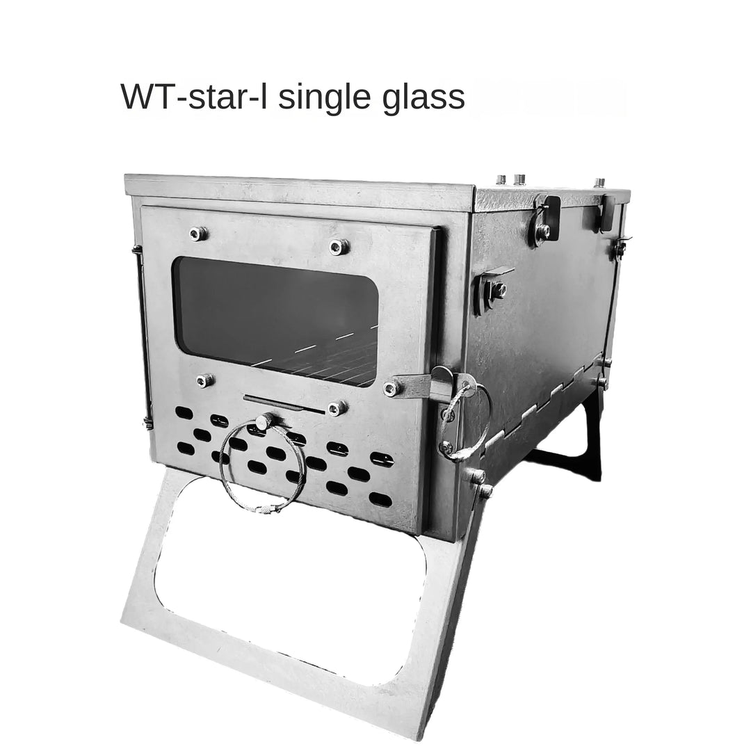 WT Star Ti Titanium Alloy Folding Firewood Stove Hiking Camping Heating Stove
