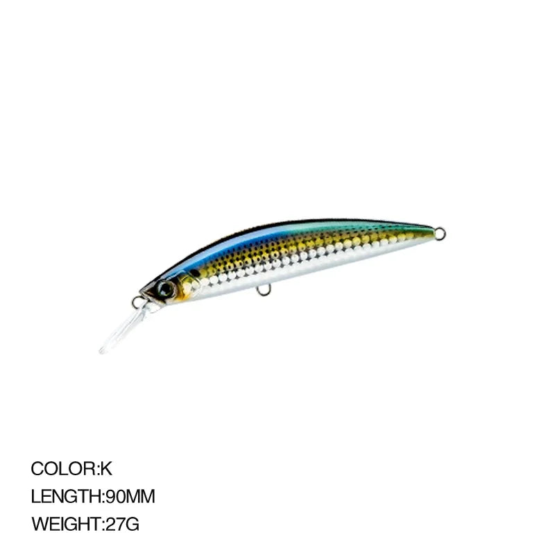9cm 27g Minnow Fishing Lures Wobblers Crankbaits Jerkbaits Artificial Hard Baits Hooks 3D Eyes for Fishing Carp Pesca Isca