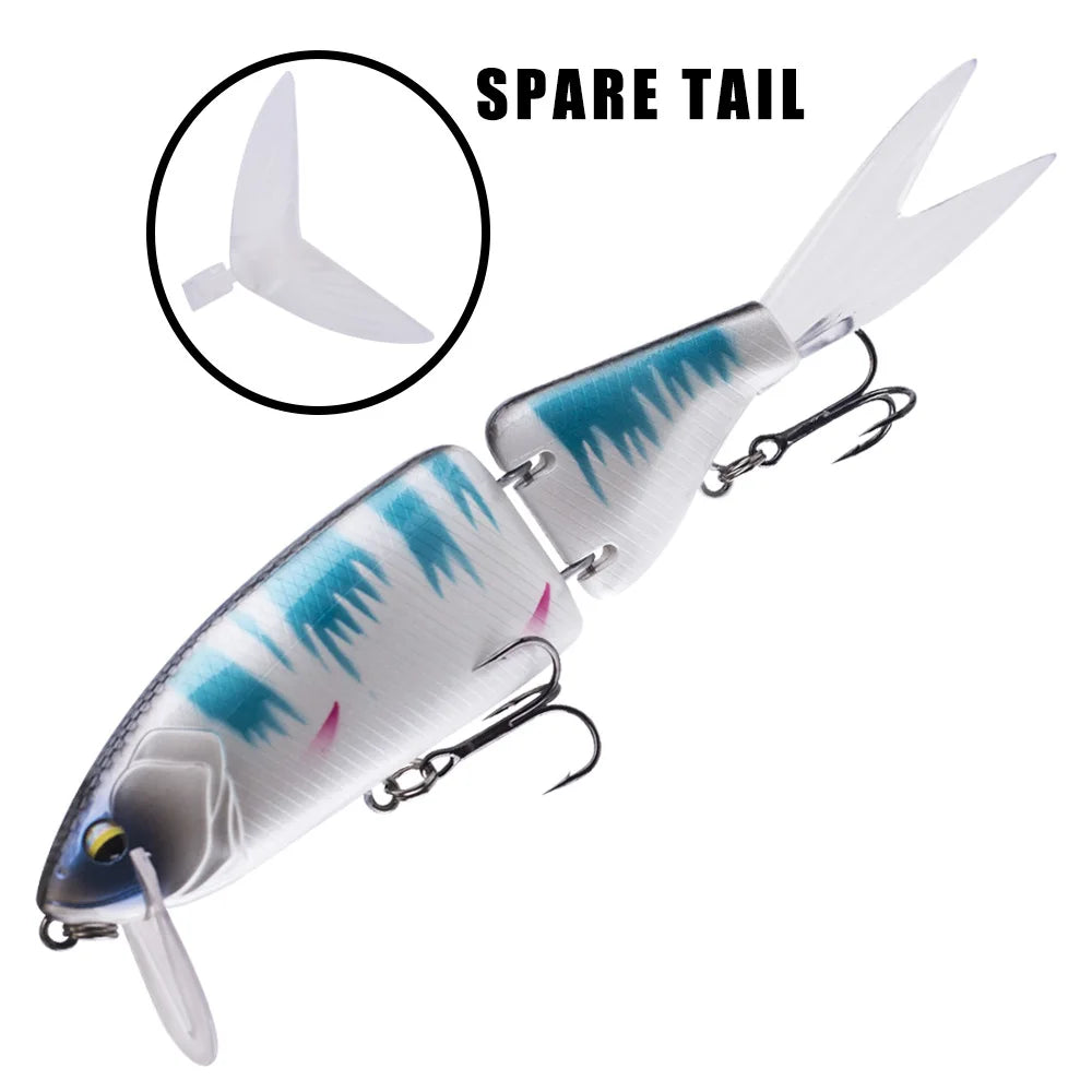 2 Section Fishing Floating Trout  Minnow Lure wake bait jointed Pencil lures Jerkbait Swimbait Predator Wobbler Minnow Pike