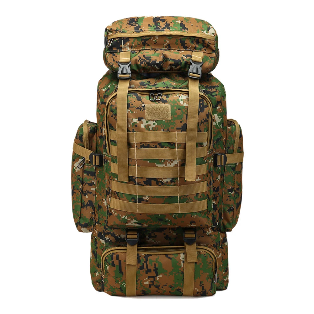 80L Waterproof Trekking Fishing Hunting Bag Backpack Outdoor Large Sport Tactical Backpack Hiking Camping Bag Rucksack