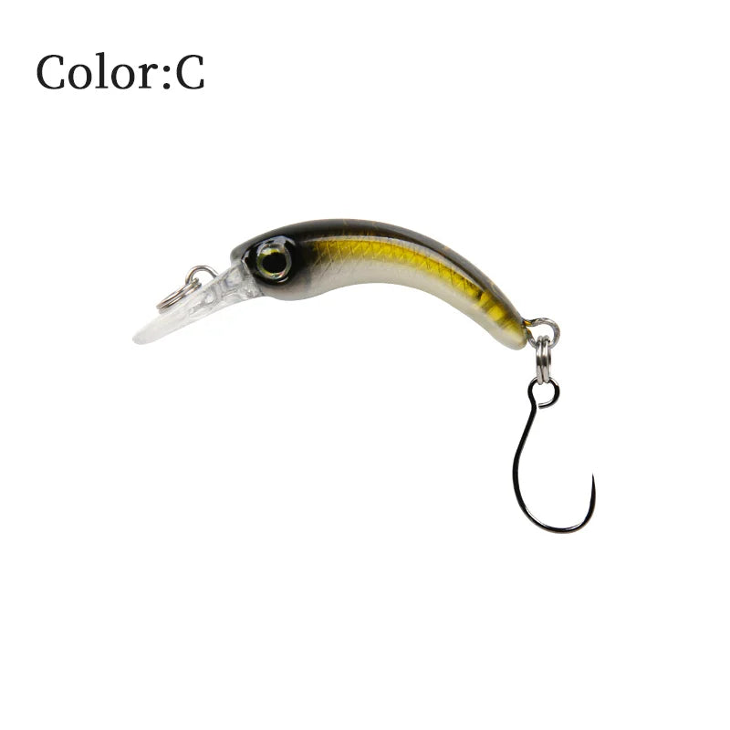 LETOYO Floating Injured Fishing Lure 40mm 1.2g Micro Lures Artificial Minnow Bait Wobblers For Trout Bass Perch