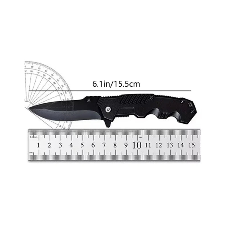 Folding knife, portable fruit knife, portable camping outdoor survival knife, sharp high hardness knife, self-defense EDC tool