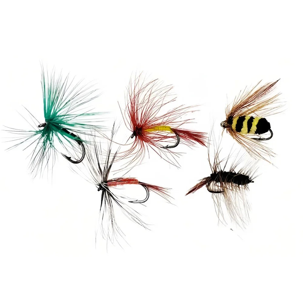 Dry Wet Flies Fly Fishing Lure Hooks Fly Streamers Nymphs Flies Fly Artificial Bait Hooks for Bass Trout Salmon