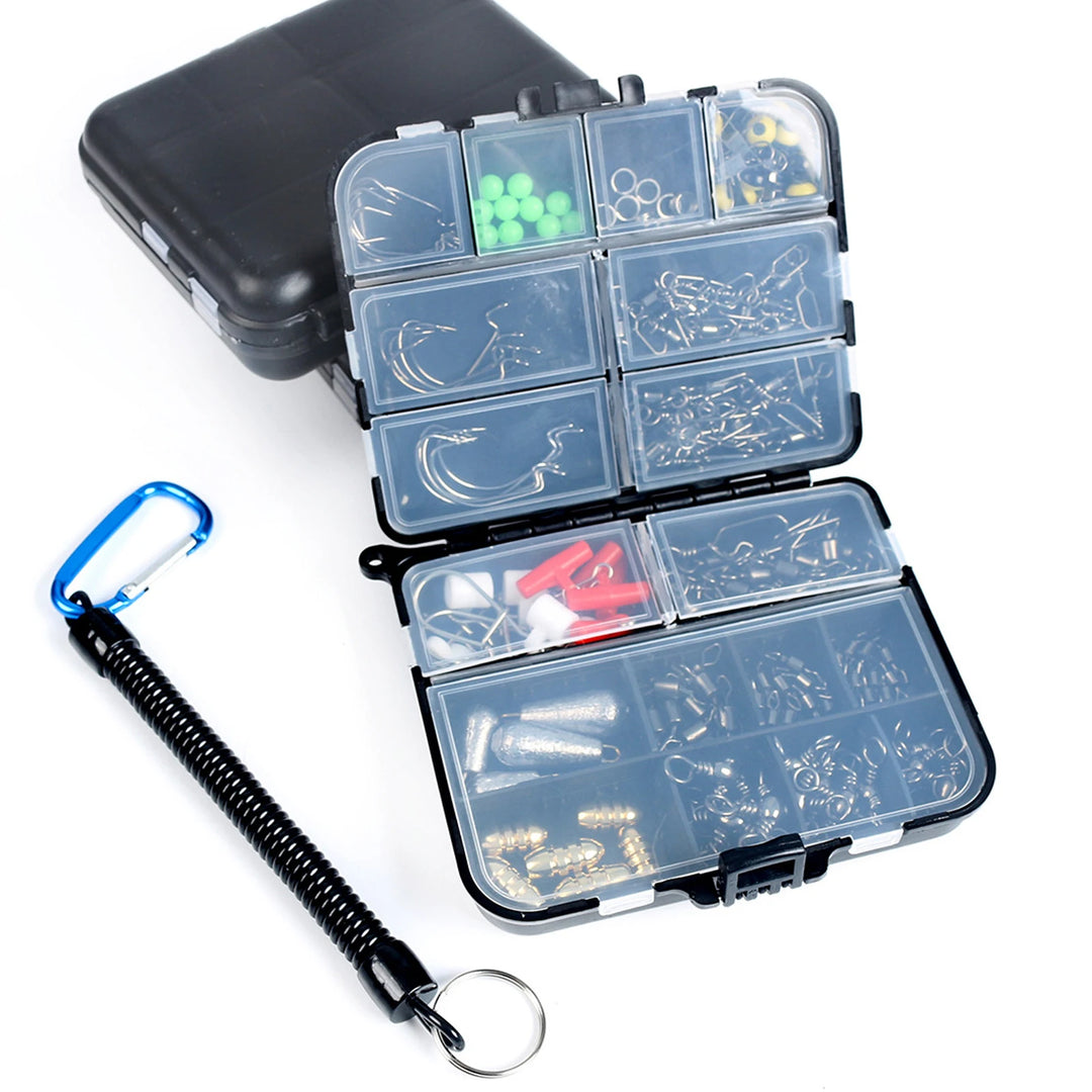 Fishing Tools Set Fishing Swivels Crank Hooks Sea Beans Drop Sinkers  Pin Fishing Tools Set Fishing Accessories Kit