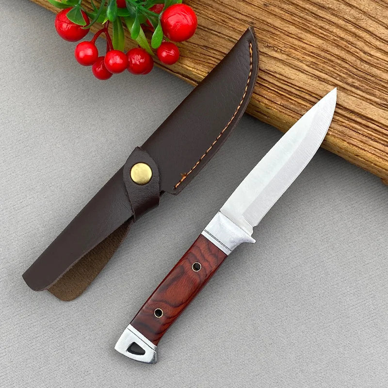 Field High Hardness Stainless Steel Sharp Outdoor Adventure Tactical Knife Wilderness Survival Portable Small Straight Knife