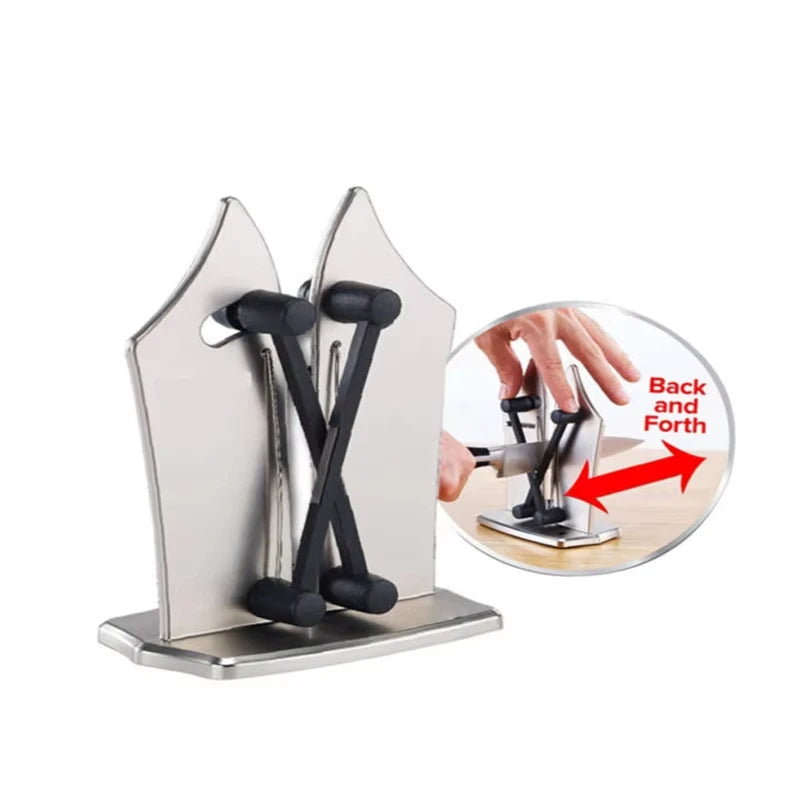 Knife Sharpener-Manual Kitchen Sharpening Tool Easy Safe Sharpening Chef's Knife Damascus Knife Multifunctional Kitchen Supplies