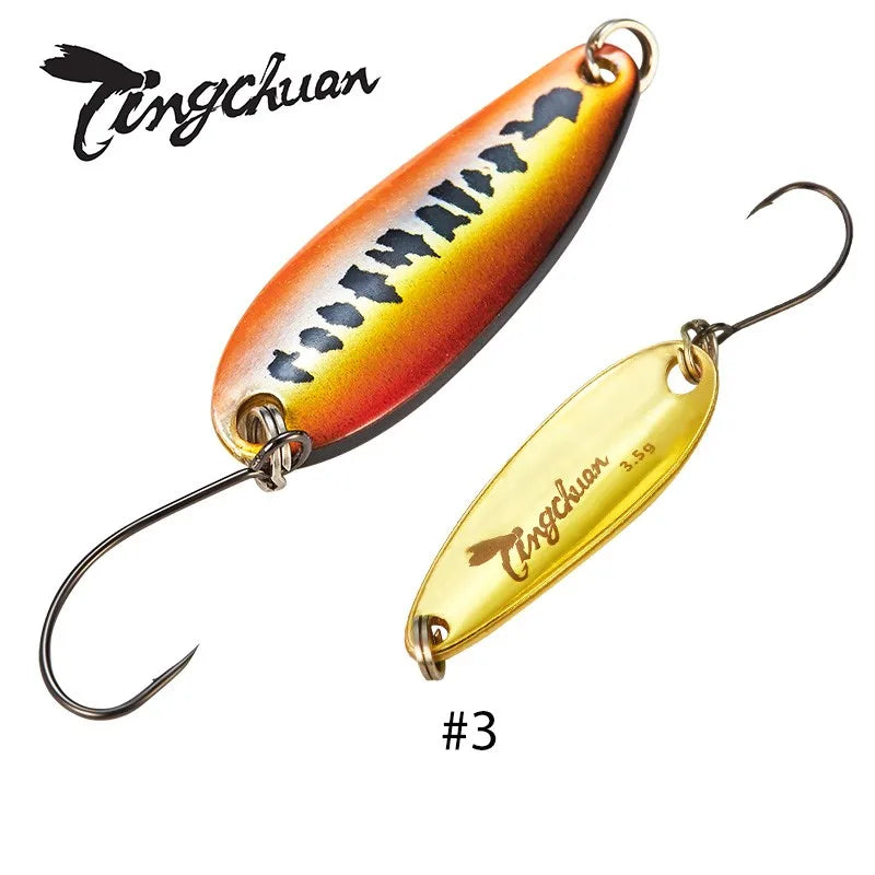 Fishing Metal Spoon Lure Bait For Trout Bass Spoons Small Hard Sequins Spinner Spoon 2g/2.5g/3.5g/4.5g With Mustad hook Fishing