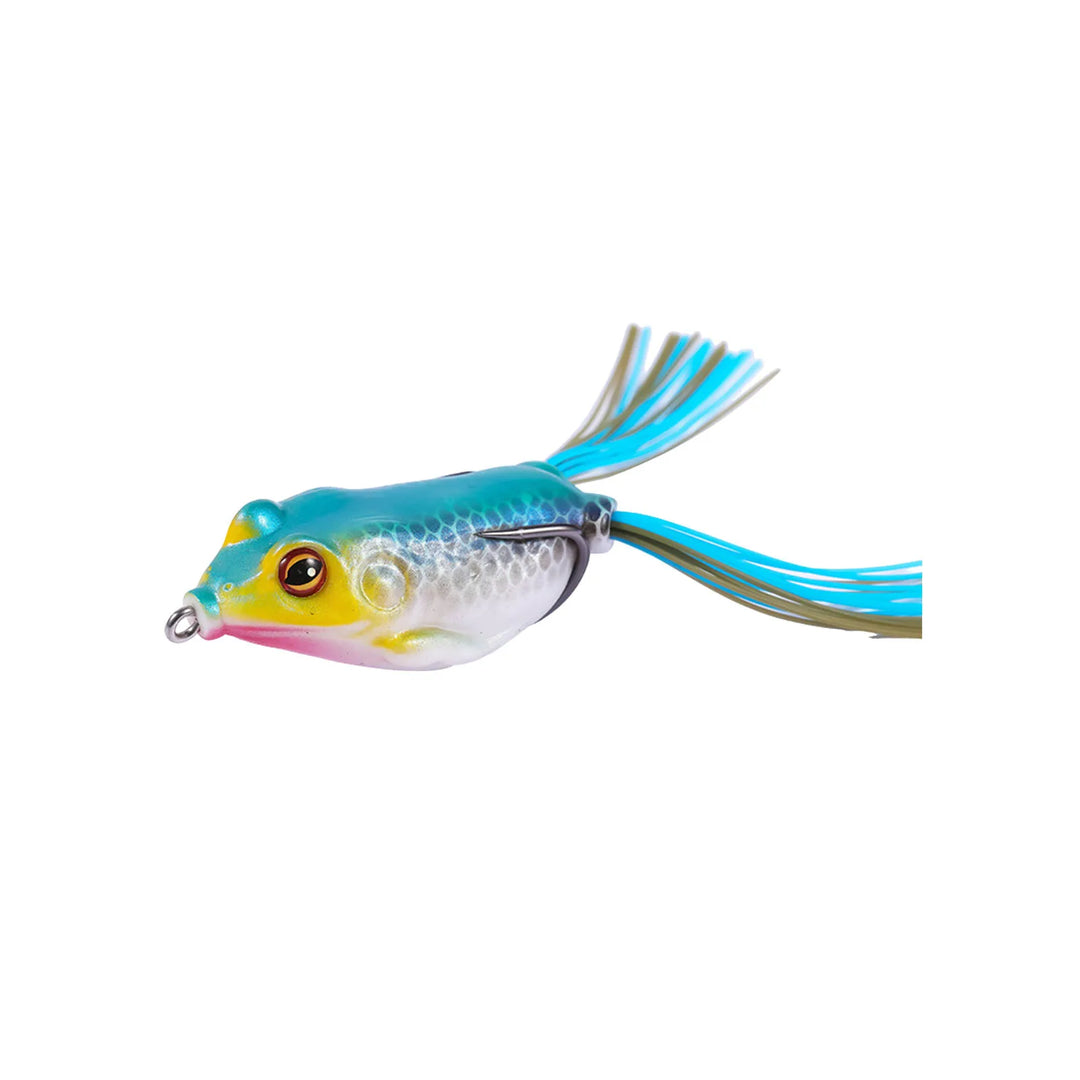 Fishing Lures Frogs Top Water Frogs Bass Fishing Lures3D Eyes Realistic Body Pattern Popping Frog Lure For Bass Fishing Weedless