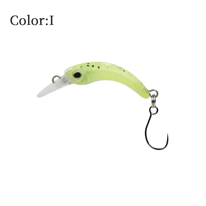 LETOYO Floating Injured Fishing Lure 40mm 1.2g Micro Lures Artificial Minnow Bait Wobblers For Trout Bass Perch