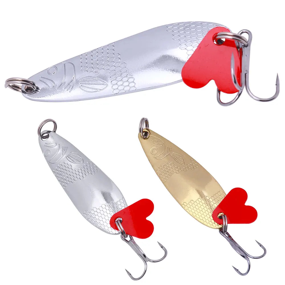 Fake Fish Spoon Lure sea fishing spoon Bait Metal Jig Fishing Lure Wobblers Pike Bait For Trout Pike Perch Salmon