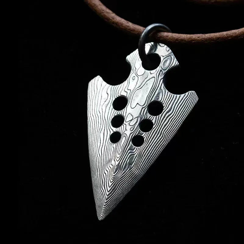 Arrowhead Harpoon Pendant Outdoor Emergency Survival Tool Self Defense Protective Necklace Self-Defense Adjustable Arrow Pendant