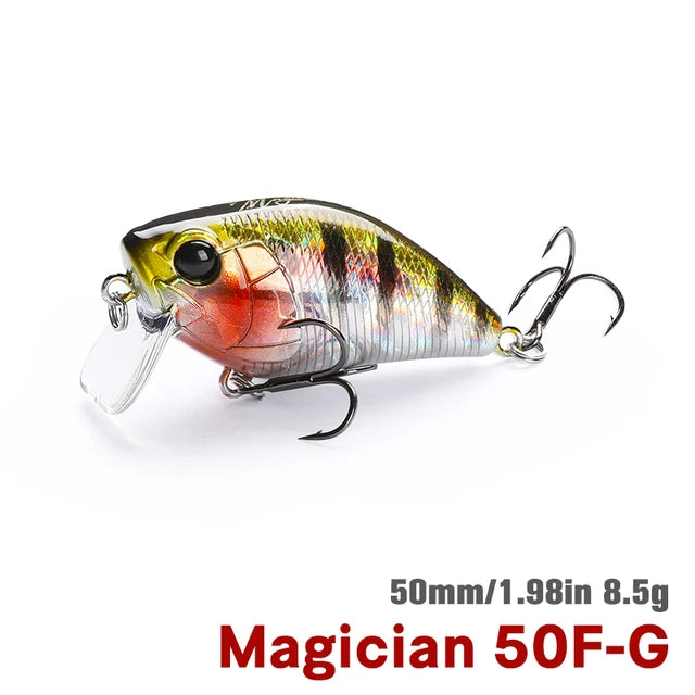 TSURINOYA DW116 50F Crankbait Fishing Lure Magician 50mm 8.5g Shallow Range Floating Crank Artificial Hard Basts Pike Bass