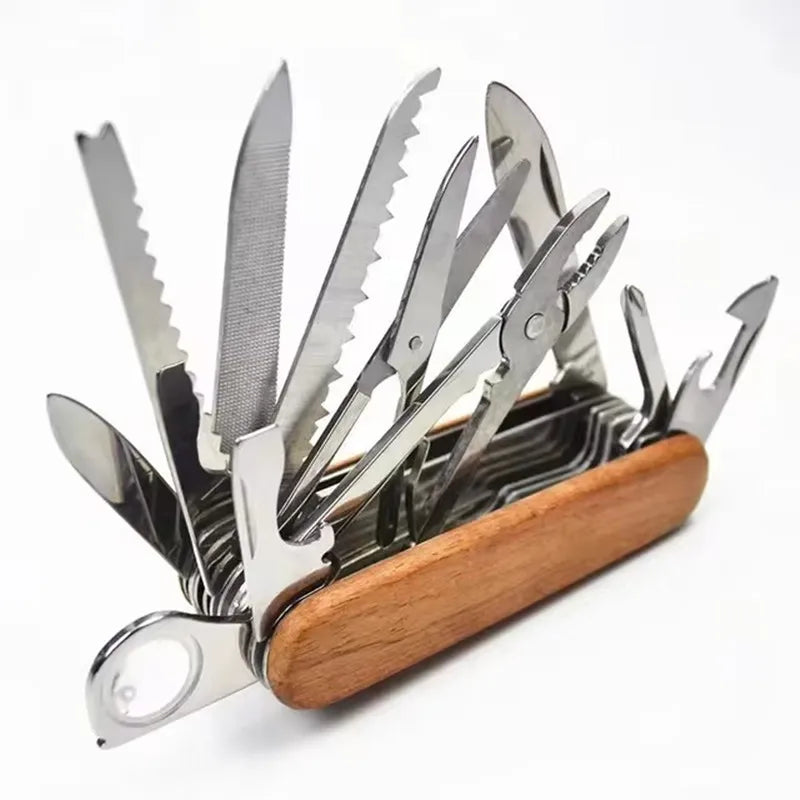Multifunctional Pocket Knife 30 Basic Functions Multitool Swiss Hand Tools Army Knife Outdoor Camping EDC Gear Survival Knives