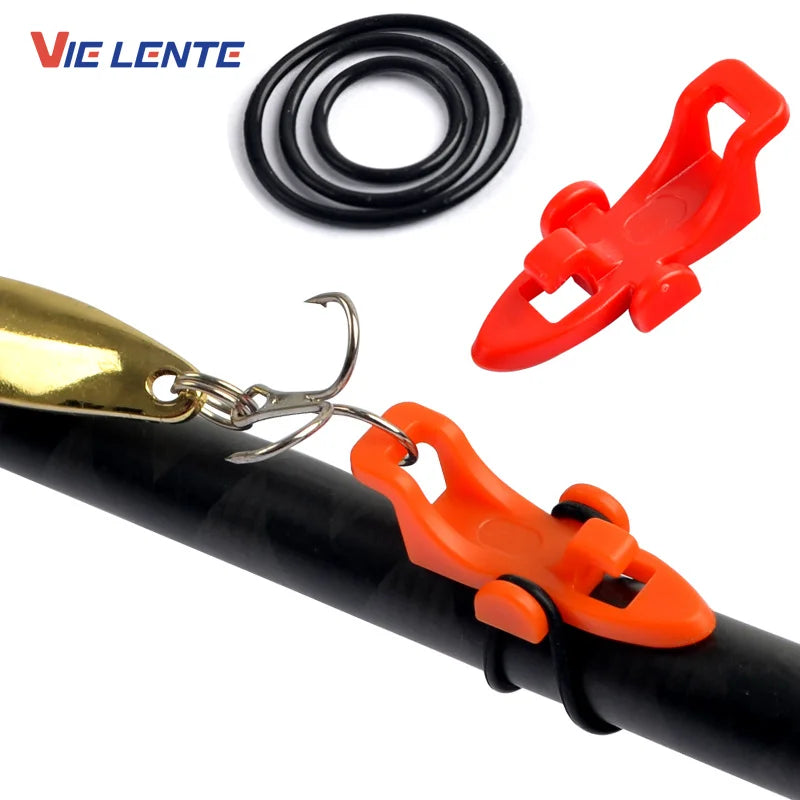 Fishing Hook Secure Keep for Fishing Rod Tool Portable Plastic Rubber Lure Accessories Bait Holder Fishing Accessories