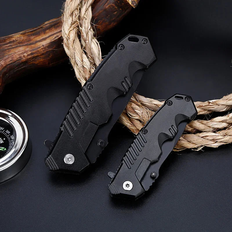 Folding knife, portable fruit knife, portable camping outdoor survival knife, sharp high hardness knife, self-defense EDC tool