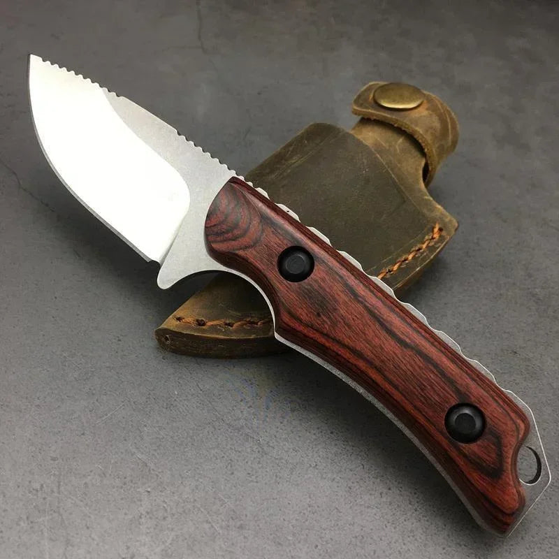 Fixed Blade Knife BM 15017 8Cr13Mov Blade Wood Handle Combat Military Tactical Hunting Camping Self-defense EDC Outdoor Tools