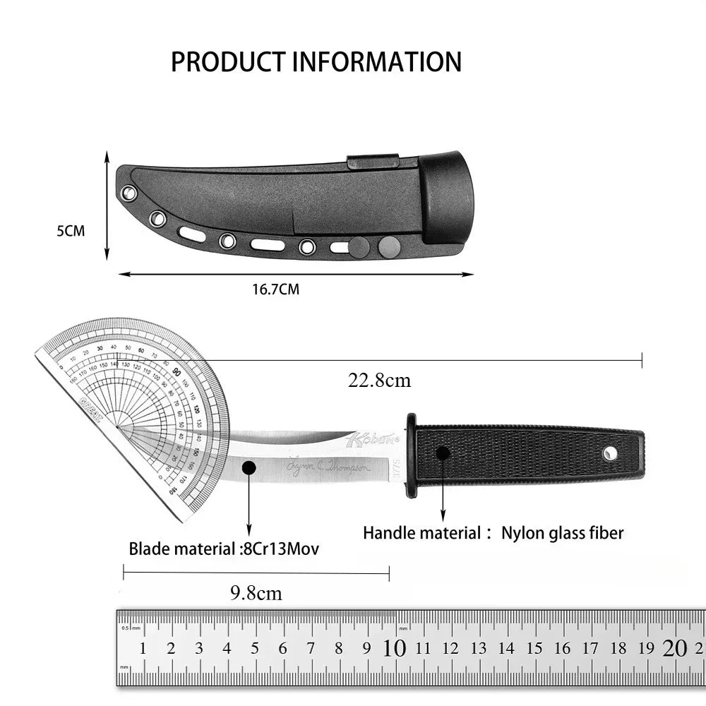 Multipurpose Outdoor Camping Knife with 8Cr13MoV Blade Nylon Fiber Handle Travel Camping Tactical Survival Knife