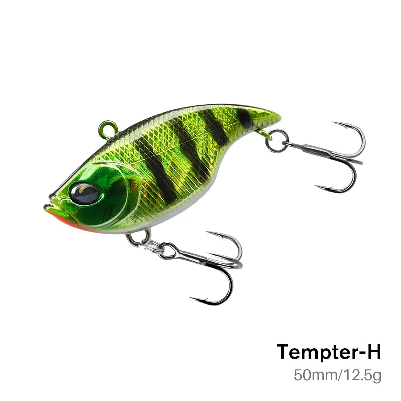 TSURINOYA 50mm 12.5g Vibration Noise Fishing Lure TEMPTER 50S Sinking Winter Fishing Lure Pike Bass Saltwater Hard Bait Wobbler