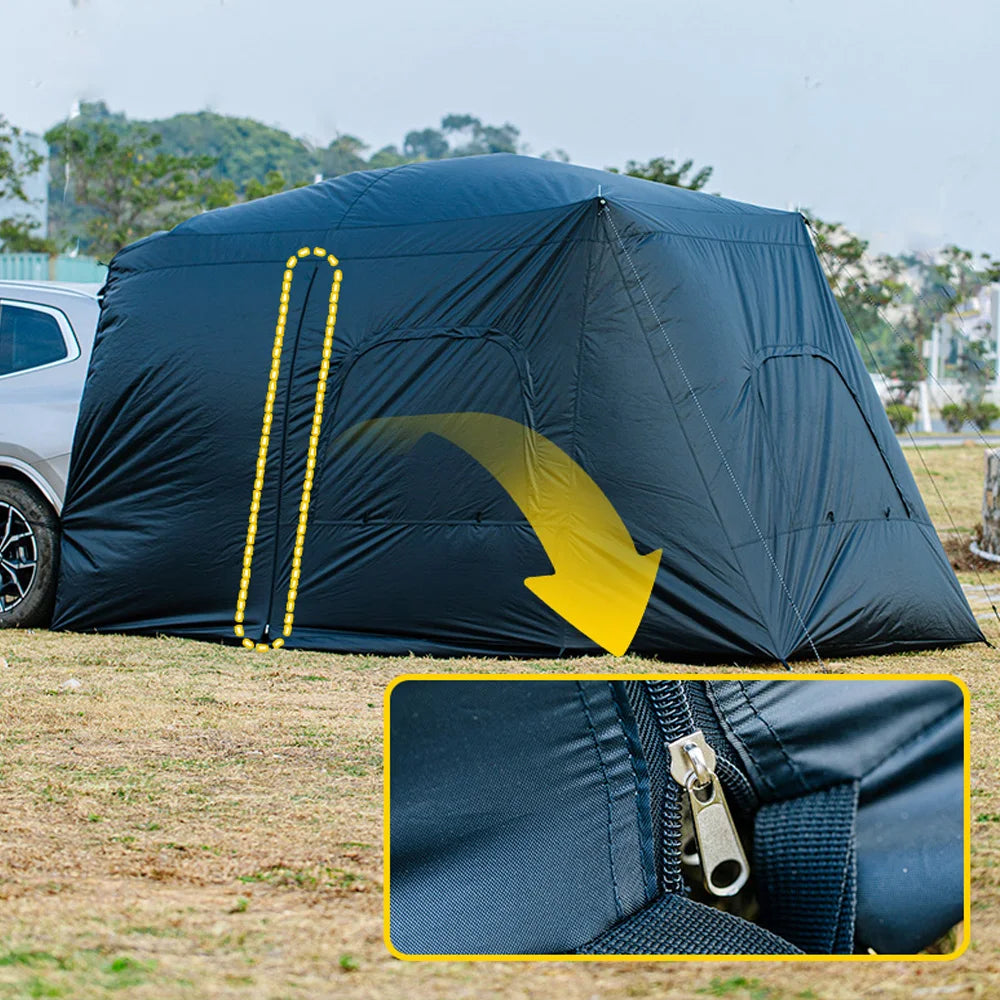 Camping Car Rear Tent Outdoor Car Trunk Tent with Canopy Car Trunk Extension Tent Sunshine-Proof Camping Equipment