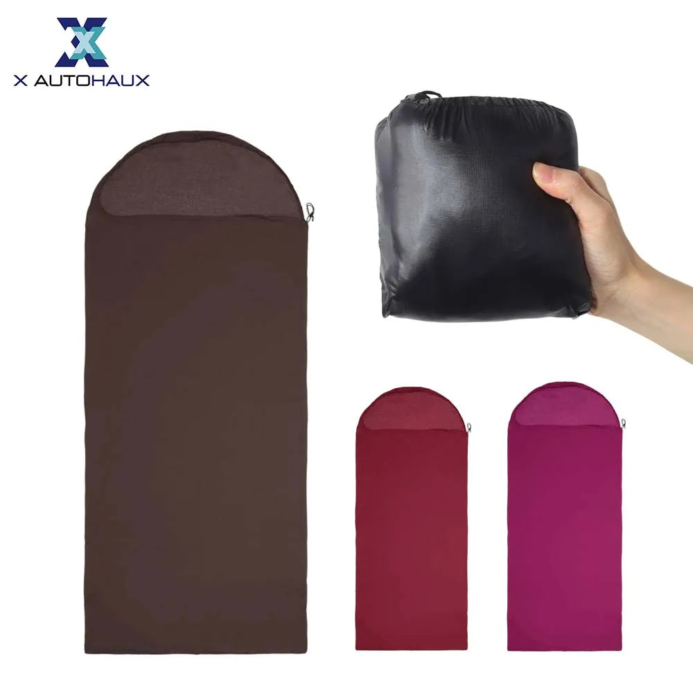 X Autohaux Sleeping Bag Liner Single Sleeping Bag Camping Travel Sheet with Zipper for Camping Travel Hotels 230x90cm